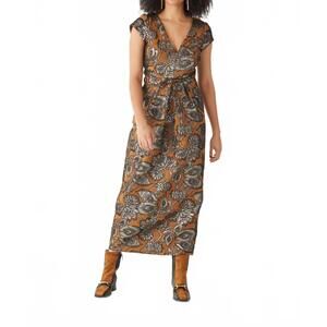 NEW ROSE VELVET rita dress in bronze brocade